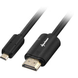 Sharkoon HDMI > Micro HDMI 2.0 Kabel (schwarz, 1 Meter, 4k)