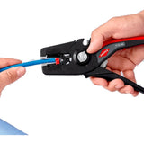Automatische Abisolierzange von Knipex | Länge 195 mm | 0,08-16 (awg 28-5) mm² | 1 Stück - 12 52 195 - 12 52 195