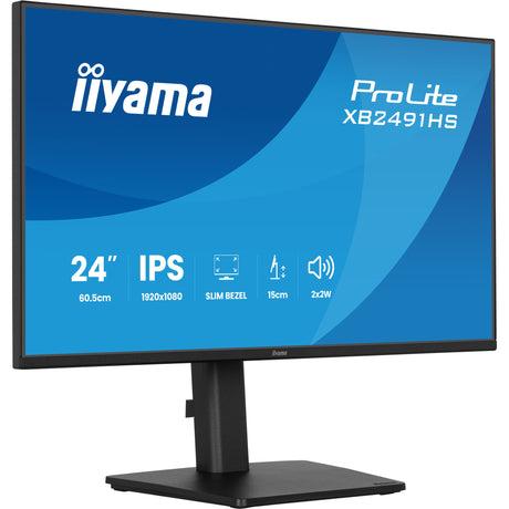 Iiyama prolite xb2491hs-b1 23.8 monitor (zwart, 120 hz, hdmi, displayport, audio)