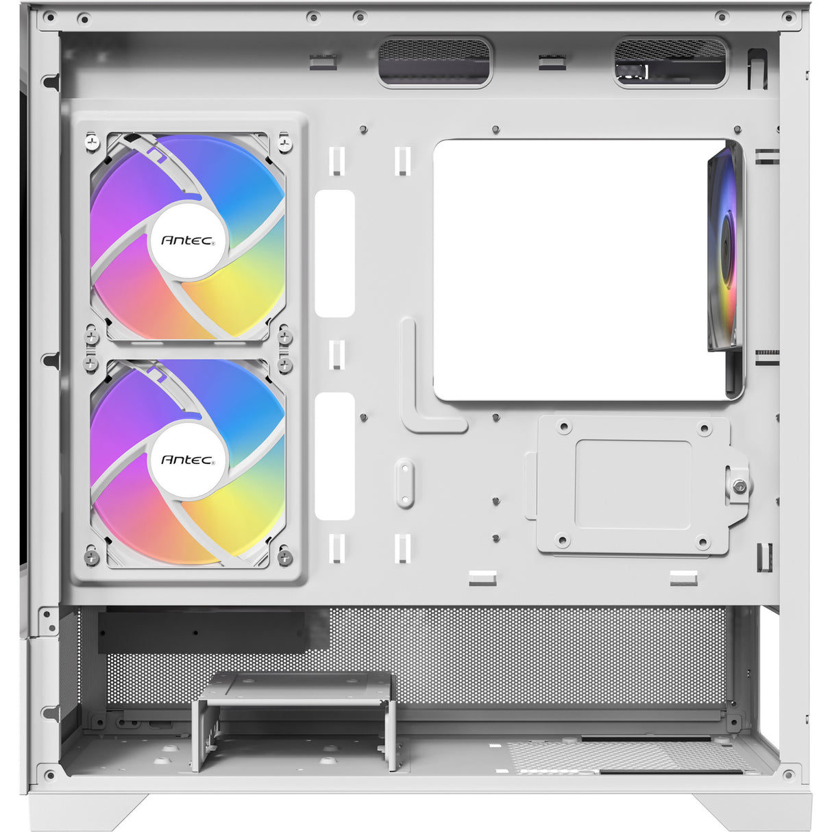 Antec cx500m argb Mini-Tower-Gehäuse (weiß | 2x USB-A | 1x USB-C | gehärtetes Glas)