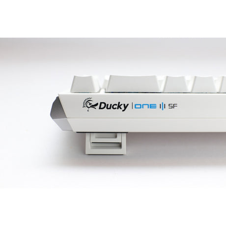 Ducky One 3 klassische reinweiße SF RGB mechanische Tastatur (weiß, US-Layout (Qwerty), Cherry MX Braun, 65 %, RGB-LEDs, Double-Shot PBT, Hot-Swap-fähig, Quack-Mechanik)