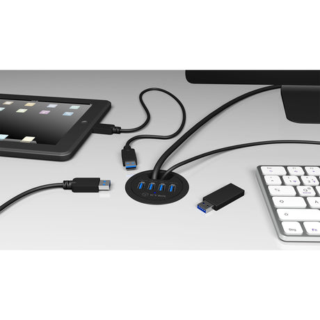Icy Box ib-hub1403 USB-Hub (schwarz, 4x USB 3.0)