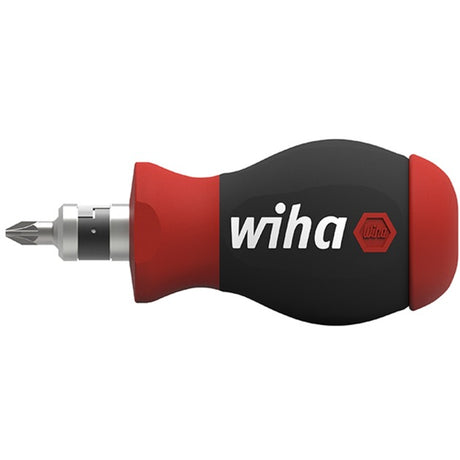 Wiha Schraubendreher mit Bitmagazin Stubby (schwarz rot, 7 Doppelbits)
