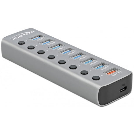 Delock USB 3.2 Gen 1 Hub mit 7 Ports USB Hub (grau)