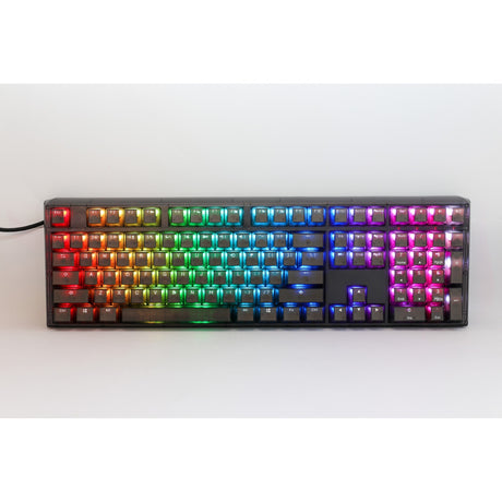 Mechanische Tastatur Ducky One 3 Aura RGB (Schwarz, US-Layout (QWERTY), Cherry MX Brown, 100 %, ABS Double Shot, Hot Swap)