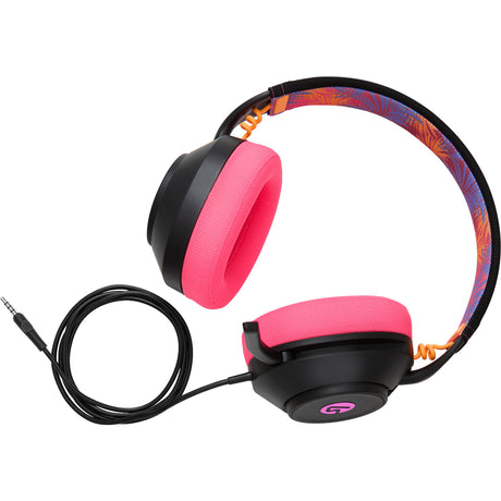 Powera Lucidsound LS10 Kabelgebundenes Gaming-Headset – Midnight Branding Over-Ear-Gaming-Headset (Schwarz Pink, Playstation 5, Playstation 4, Xbox Series X|s, Xbox One, PC, Mobil)