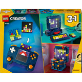 Lego® Creator 3-in-1-Retro-Spielekonsolen-Spielzeugmodell – in einen Desktop- oder Arcade-Automaten umwandelbar – 31380