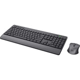Trust Trezo Comfort kabelloses Tastatur- und Mausset, Desktop-Set (schwarz, US-Layout (QWERTY), 100 %)
