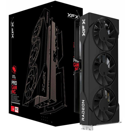 XFX Radeon RX 9060 XT Swift OC Triple Fan Grafikkarte (Schwarz, RDNA4, GDDR6, 2x DisplayPort, 1x HDMI 2.1)