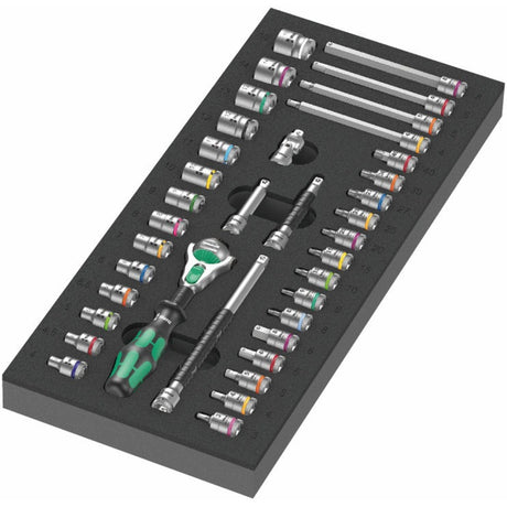 Wera 9700 Tool Rebel Werkstattwagen 1, 94-teiliger Werkzeugwagen (schwarz, inkl. 4 Moosgummieinlagen mit Werkzeug)