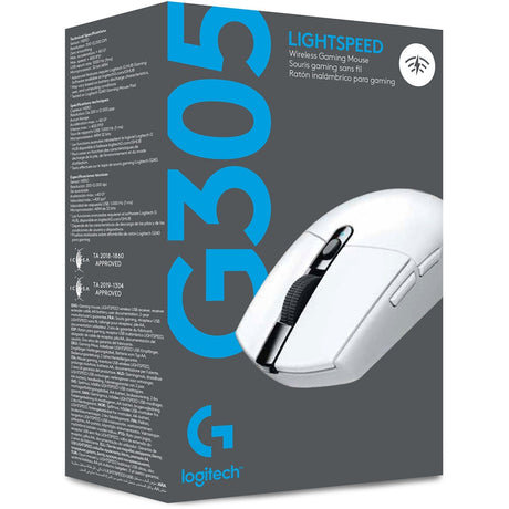 Logitech G305 Lightspeed kabellose Gaming-Maus (weiß, 200 – 12.000 dpi)