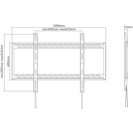 Neomounts LFD-W1000 TV-Wandhalterung, Wandhalterung (schwarz)