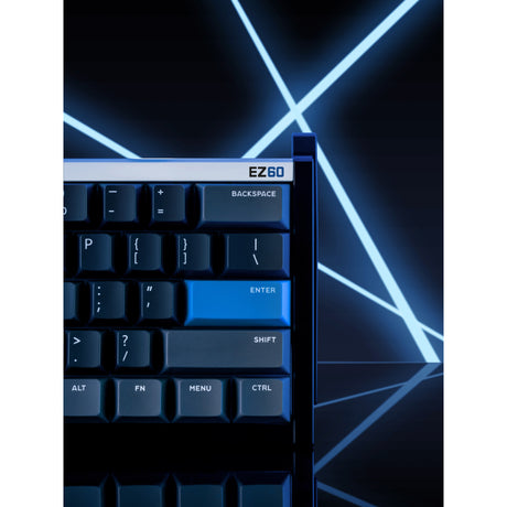Iqunix EZ60 Magnetschalter-Gaming-He-Tastatur (Schwarz, US-Layout (QWERTY), Gateron Magnetic Jade Gaming, 60 %, RGB, Double Shot PBT-Tastenkappen)