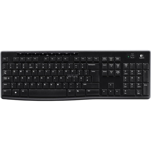 Logitech kabellose Tastatur K270 (schwarz, EU-Layout (QWERTZ), Gummikuppel)