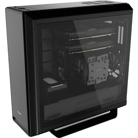 Ruhig sein! Silent Base 802 Window Midi-Tower-Gehäuse (schwarz | 2x USB-A | 1x USB-C | Fenster)