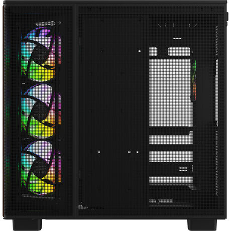 Thermaltake View 380 XL WS ARGB MIDI Tower Gehäuse (schwarze Holzfarbe | 2x USB-A | 1x USB-C | RGB | gehärtetes Glas)