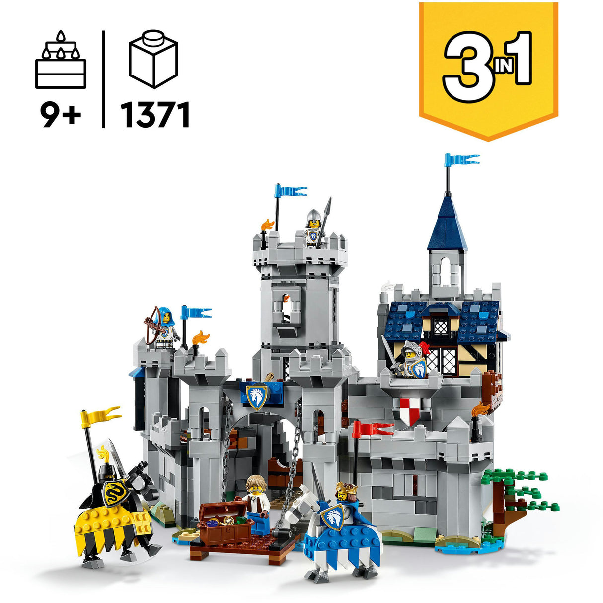 Lego® creator 3in1 medieval castle with knights on horseback - 31168
