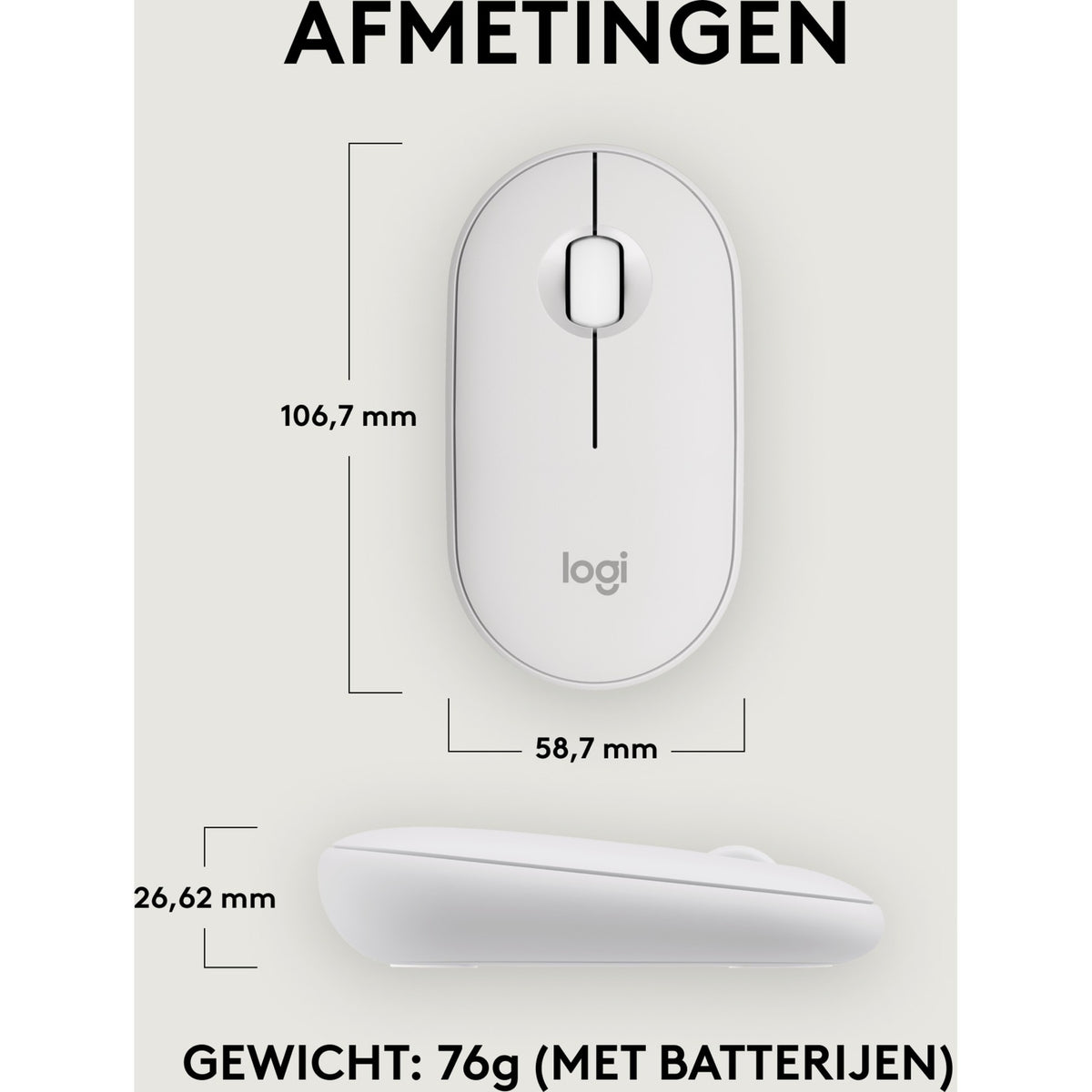Logitech Pebble Mouse 2 m350s (weiß)