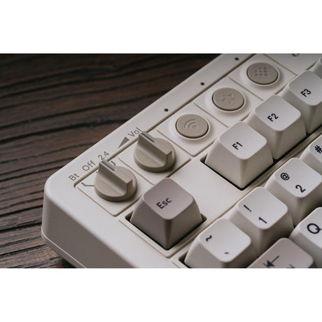 8bitdo Retro mechanische Tastatur M Edition (grau, US-Layout (QWERTY), Kailh Box weiß, 80 % (TKL), Bluetooth Low Energy, Wireless 2,4 G, USB)