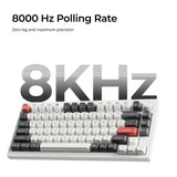 Keychron q1 ultra-m1 8k wireless custom mechanical keyboard (zwart, us lay-out (qwerty), silk pom red, 75%, rgb, hot swap, 8k, 2.4 ghz | bluetooth 5.2 | usb-c)