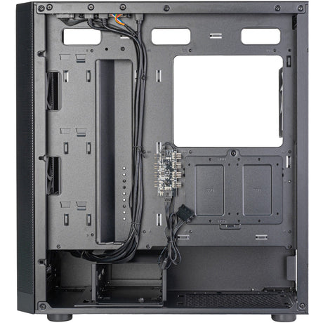 Silverstone Fara 514x Midi Tower Gehäuse (schwarz | 2x USB-A | 1x USB-C | RGB | gehärtetes Glas)