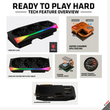 XFX Radeon RX 9070 XT Quicksilver Grafikkarte (schwarz, RDNA4, GDDR6, 3x DisplayPort, 1x HDMI 2.1)