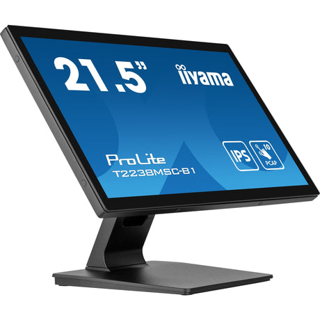 Iiyama prolite t2238msc-b1 21.5 touchscreen monitor (zwart (mat), hdmi, displayport, 2x usb-a, usb-b)