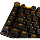 Ruhig sein! Leicht montierte Silent Linear RGB mechanische Gaming-Tastatur (schwarz, US-Layout (QWERTY), Silent Linear, 100 %, ArGB, PBT Double-Shot-Tastenkappen)