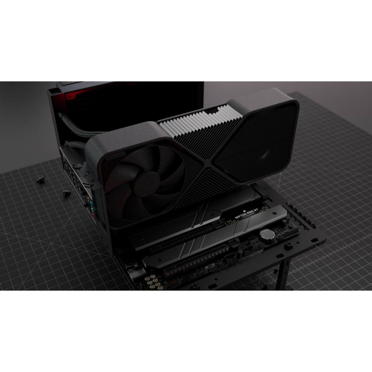 Corsair MP700 Pro XT 1 TB SSD (schwarz, PCIe Gen5 x4 NVMe 2.0, M.2 2280, 3D TLC NAND)
