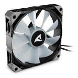 Sharkoon Rebel F50 pwm RGB Gehäuselüfter (schwarz, 120 x 120 x 25 mm)