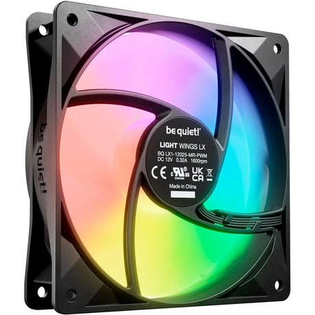 Ruhig sein! Light Wings lx pwm rgb Gehäuselüfter (schwarz, 3 Stück, 120 x 120 x 25 mm)