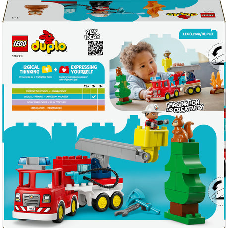 Lego Duplo Town 10473 Feuerwehrauto mit Schlauch und Feuerwehrmann