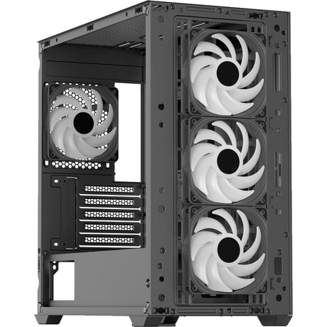 Aerocool b301a Mini-Tower-Gehäuse (schwarz | 1x USB-A | 1x USB-C | RGB)