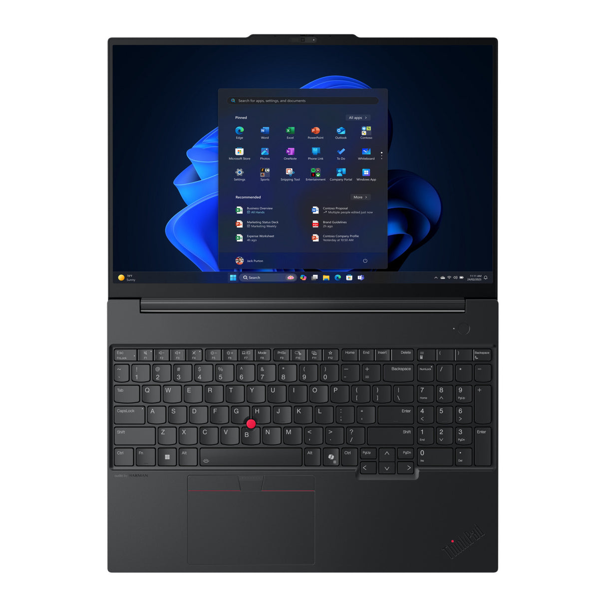 Lenovo thinkpad e16 gen 3 amd (21st005vmh) 16 laptop (zwart | ryzen 5 220 | radeon 740m | 16 gb | 512 gb ssd)