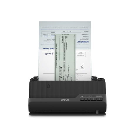 Epson ES-C320W kompakter A4-Dokumentenscanner mit WLAN-Konnektivität und U-Path (Schwarz, A4, A5, A6, B5)