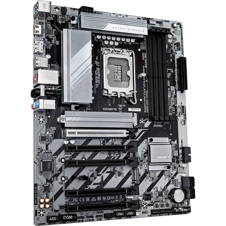 Gigabyte B860 DS3H WiFi 6E Sockel 1851 Mainboard (Silber Schwarz, RAID, 2,5GB-LAN, WiFi 6E, BT, Sound, ATX)
