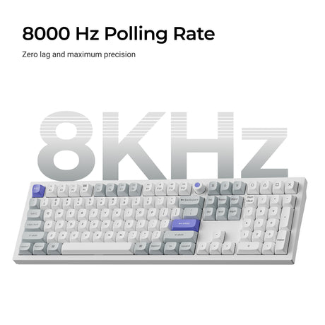 Keychron Q6 HE 8K Magnetschalter-Tastatur (schwarz, US-Layout (QWERTY), ultraschnelles Lime, 100 %, RGB, Hot-Swap, 8K)
