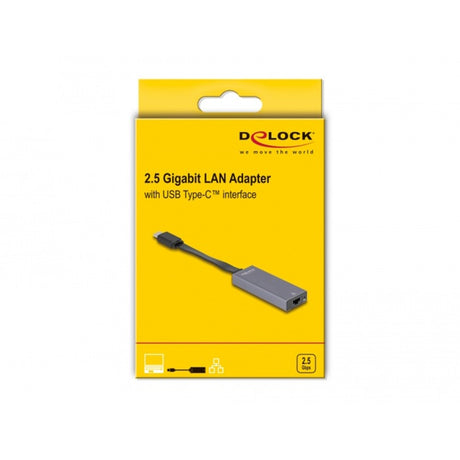 Delock USB-C > 2,5 Gigabit LAN Slim Netzwerkadapter (grau)