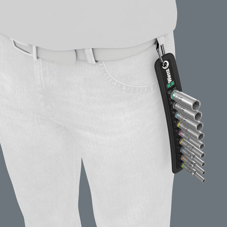 Wera Belt A Deep 1 Steckschlüsselsatz, 1 4 Steckschlüssel (schwarz, 9-teilig)