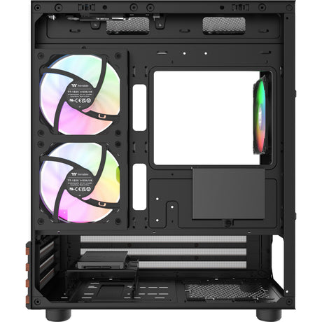 Thermaltake View 170 WS ArGB Mini-Tower-Gehäuse (schwarze Holzfarbe | 2x USB-A | RGB | Fenster)