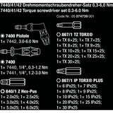 Wera 7440 41 42 Kraftform Drehmomentschraubendreher-Set 0,3-6,0 nm (schwarz grün, 27-teilig, mit Rapidaptor Schnellspannbohrfutter)