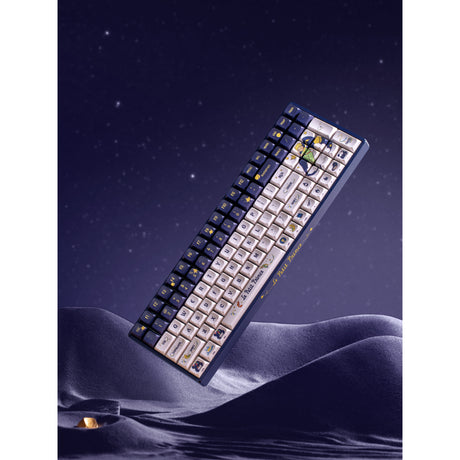 Iqunix F97 Starry Tryst RGB mechanische Gaming-Tastatur (dunkelblau, US-Layout (QWERTZ), Gateron-Rot, 96 %, RGB-LEDs, Hot-Swap-fähig, PBT, 2,4 GHz | Bluetooth 5.1 | USB-C)