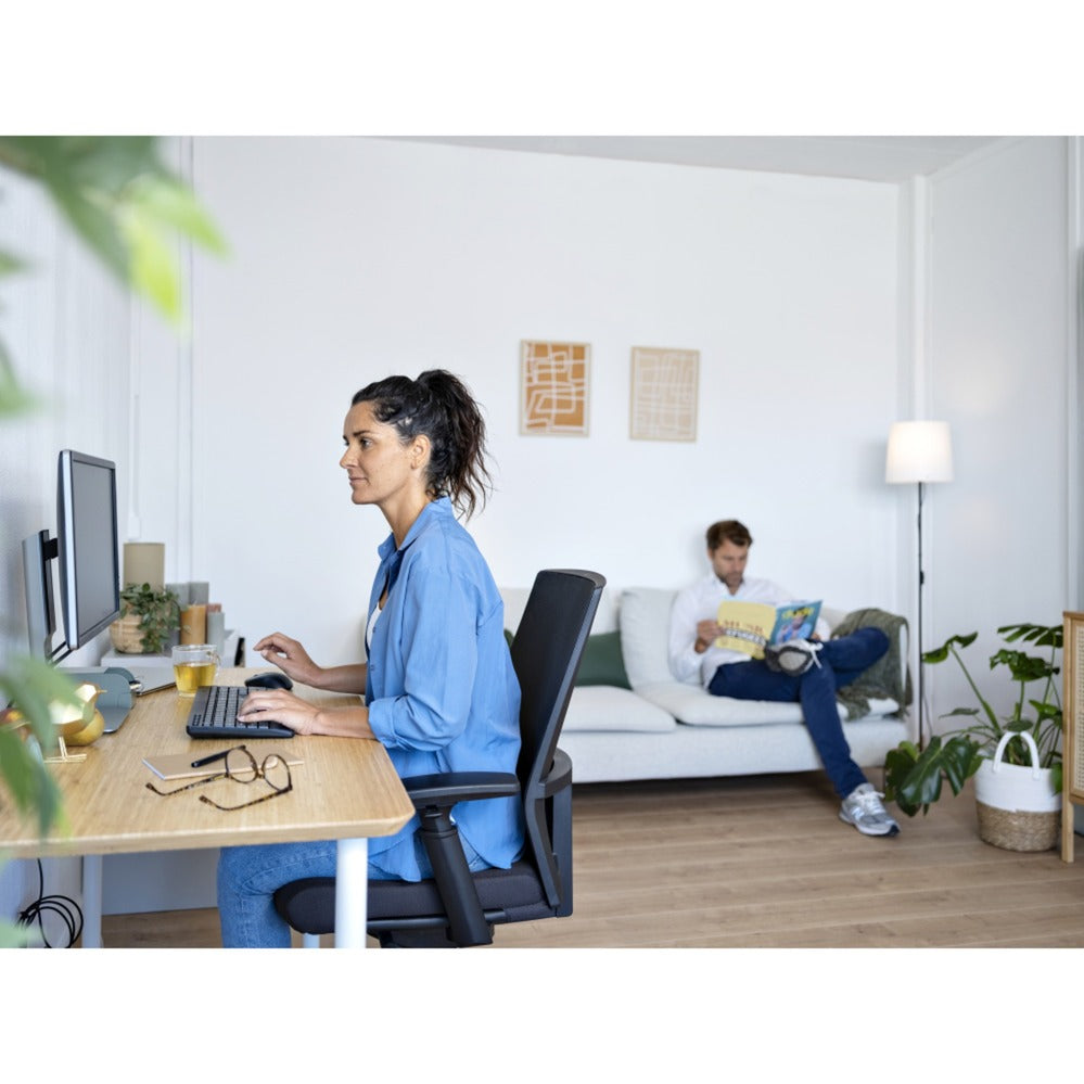 Trust Trezo Comfort kabelloses Tastatur- und Mausset, Desktop-Set (schwarz, US-Layout (QWERTY), 100 %)