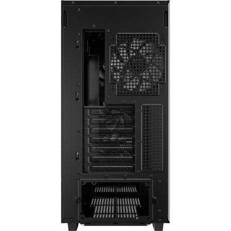 Sharkoon Rebel C50 schwarzes RGB-Midi-Tower-Gehäuse (schwarz | 2x USB-A | 1x USB-C | RGB | gehärtetes Glas)