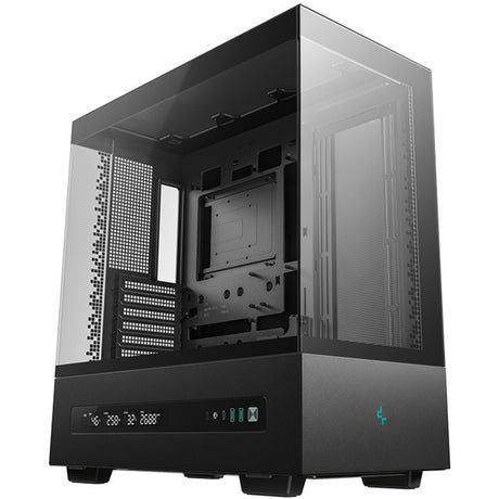 Deepcool ch690 digitales Midi-Tower-Gehäuse (schwarz | 2x USB-A | 1x USB-C | gehärtetes Glas)