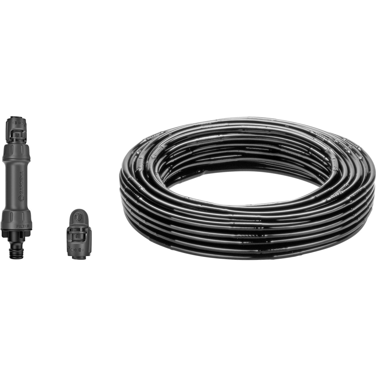 Gardena Mikro-Tropfbewässerung für Hecken, Sträucher, Set (50 m), Tropfer (schwarz)