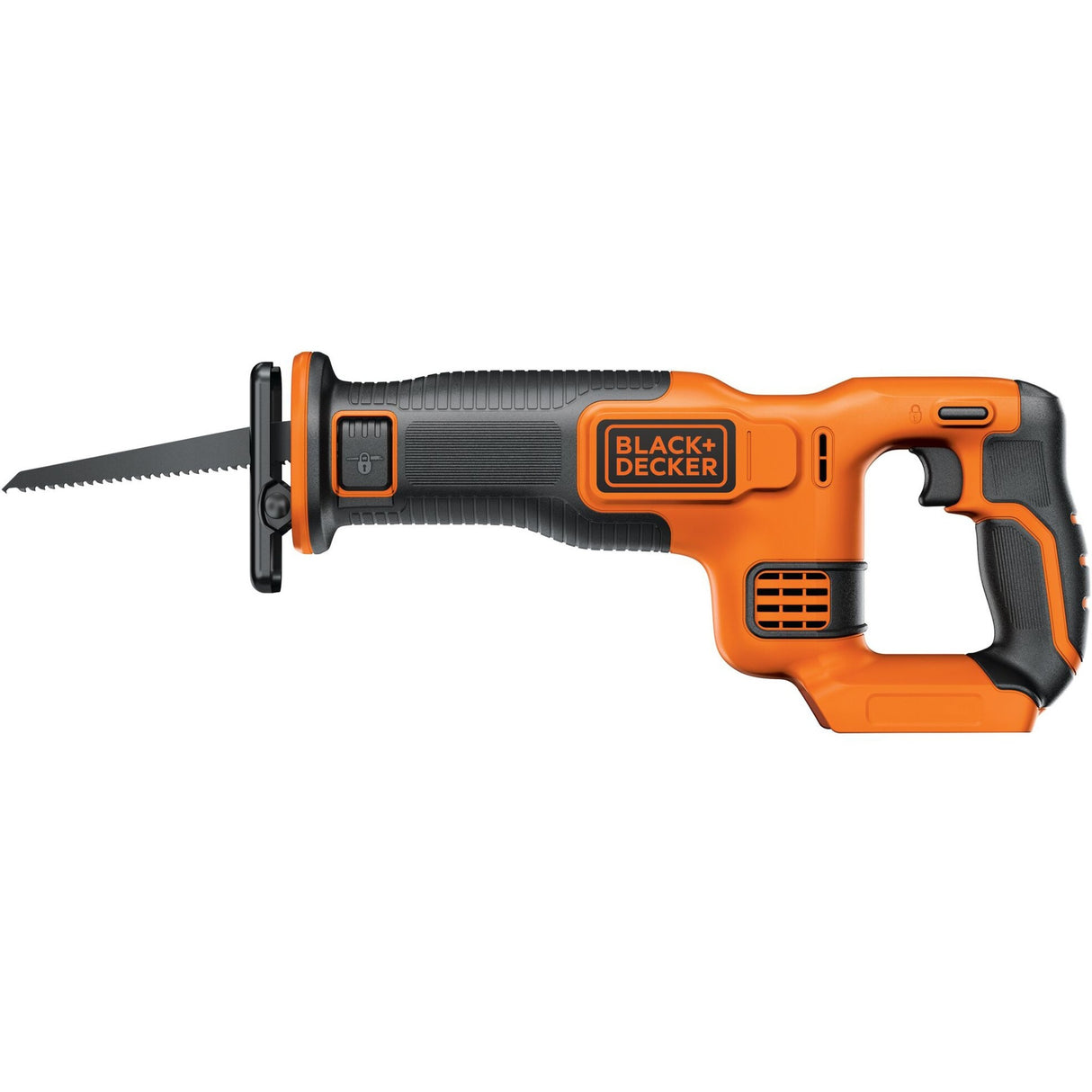 Black+Decker 18V Säbelsäge BDCR18N-XJ (Orange Schwarz, Akku und Ladegerät nicht im Lieferumfang enthalten)