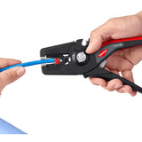 Automatische Abisolierzange von Knipex | Länge 195 mm | 0,08-16 (awg 28-5) mm² | 1 Stück - 12 52 195 - 12 52 195