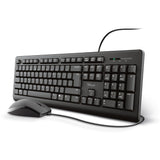 Trust Primo Tastatur-Maus-Set, Desktop-Set (schwarz, US-Layout, Membran)