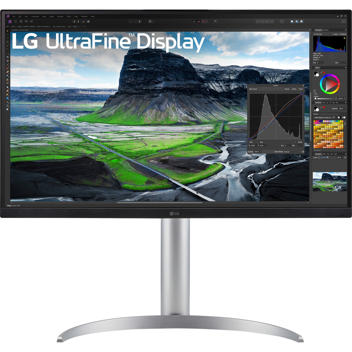 LG Ultrafine 27UQ850V-W 27 4K UHD Monitor (Weiß Silber, 2x HDMI, Display Port, 2x USB-A, USB-B, USB-C)